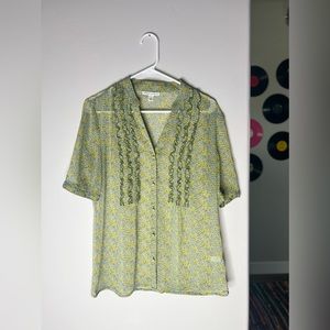 Banana republic sheer blouse